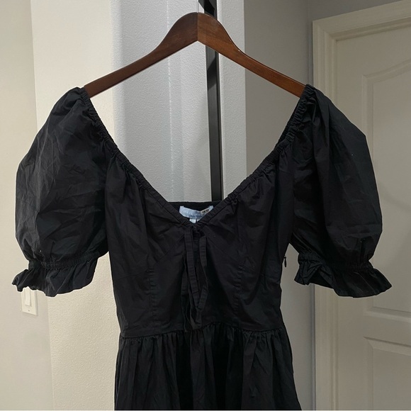 Hill House Home Ophelia Nap Dress Black - Size Medium Midi A Line Cottagecore - Picture 3 of 10